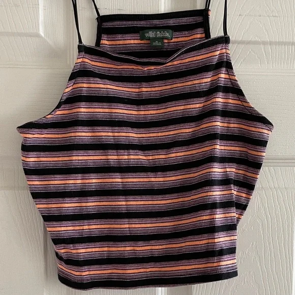 Wild Fable Striped Crop Top - Picture 2 of 2